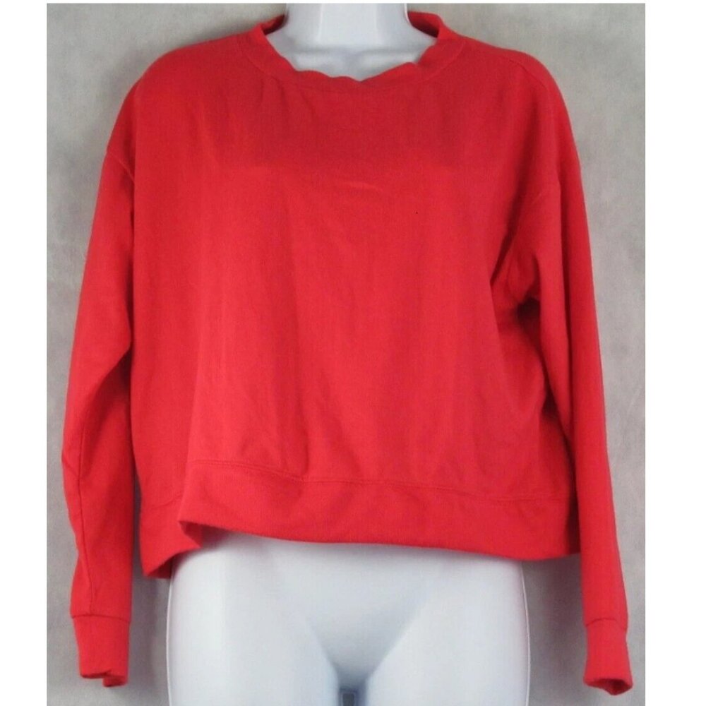 Jenni Women's Long Sleeve Soft Knit Pajama Top, Papaya Punch, Large